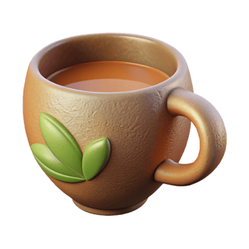 extraordinary rustic Herbal Tea Cup Side View Cutout Isolated exclusive png
