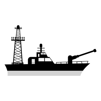 army ship black and white design png