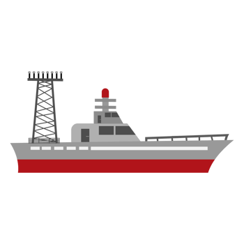 a gray and red army ship design png