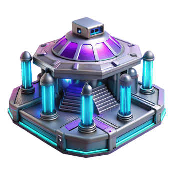 wonderful artistic A Futuristic Space Station Neon Lights A high resolution png
