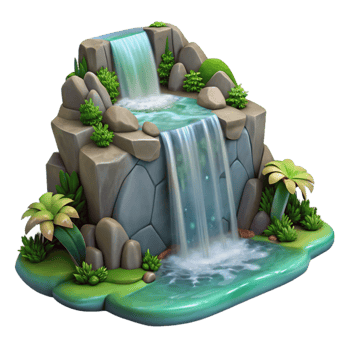 extraordinary classic Hidden Waterfall Cascading Water Cutout premium png
