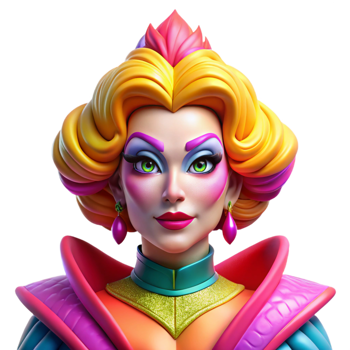 beautiful modern Portrait of a Vibrant Drag Queen with El genuine png
