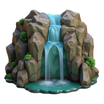 dramatic traditional Hidden Waterfall Rock Face Closeup Cutout exclusive png