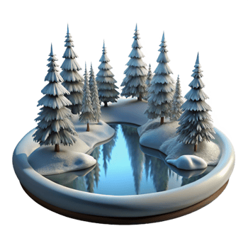 magnificent traditional A Frozen Lake Reflecting Snow Covered T authentic png