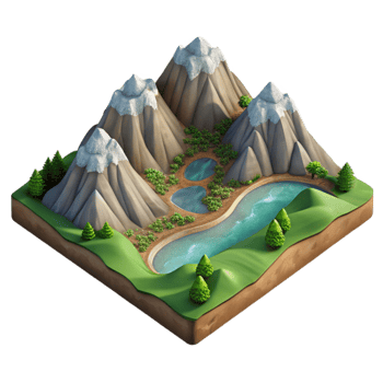 stunning abstract High Angle View of Mountain Climber Cutout premium png