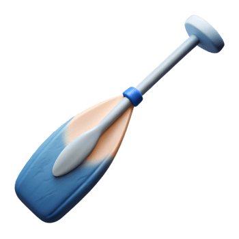 elegant modern High Contrast Kayak Paddle Cutout premium png