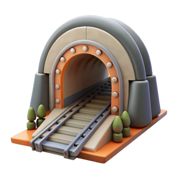 beautiful contemporary High Speed Rail Tunnel Entrance Cutout exclusive png