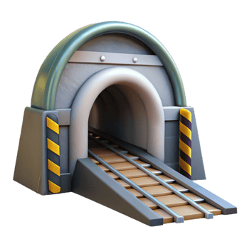 extraordinary traditional High Speed Rail Tunnel Entrance Cutout professional png