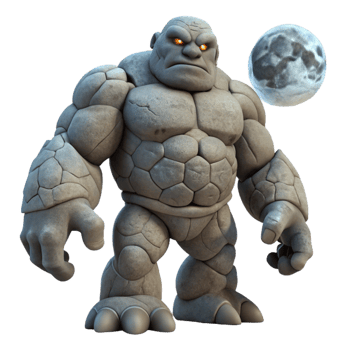 dramatic classic A Colossal Golem Made of Ancient Stone Dr genuine png
