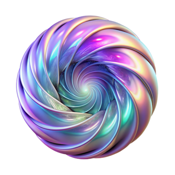 magnificent modern A Swirling Vortex of Iridescent Fractal Pa exclusive png
