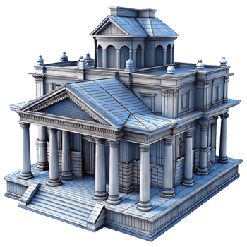 vibrant rustic Historical Building Blueprint Cutout Detailed Plan png