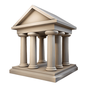 beautiful vintage Historical Building Colonnade with Multiple Columns exclusive png