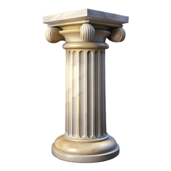 elegant minimalist Historical Building Column Transparent Background Front View exclusive png