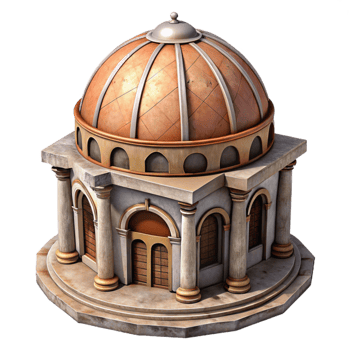 impressive contemporary Historical Building Dome Cutout Architectural Detail authentic png