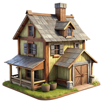 stunning classic Historical Farm House Rustic Charm Transparent Background high resolution png