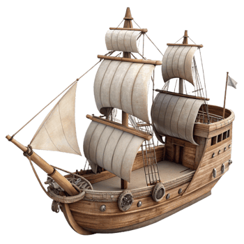 stunning creative Historical Ship at Sea Transparent high quality png
