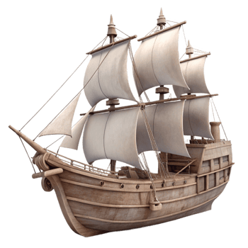 wonderful rustic Historical Ship Silhouette Transparent authentic png