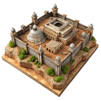 elegant abstract Historical Site Aerial Survey Isolated detailed png