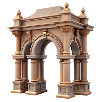 beautiful traditional Historic Building Archway Detailed Carving exclusive png
