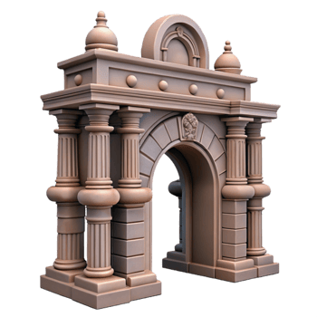 dramatic minimalist Historic Building Archway Detailed Carving professional png