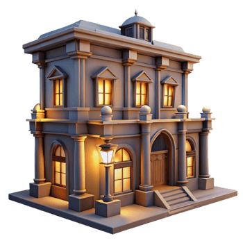 stunning classic Historic Building Facade Night Lighting genuine png