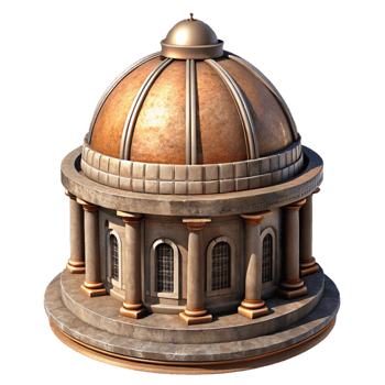 stunning vintage Historic Building Dome Architectural Detail detailed png
