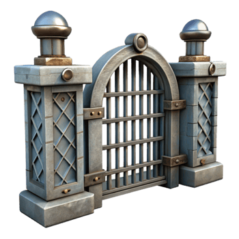 magnificent contemporary Historic Canal Lock Metal Gates Transparent Background high quality png