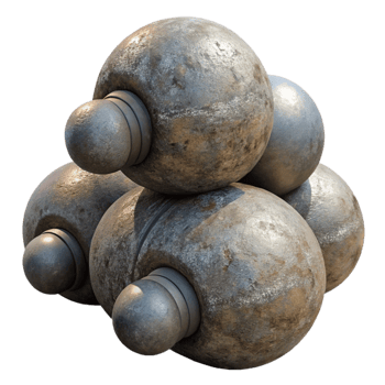 dramatic abstract Historic Cannonball Stacked Isolated detailed png