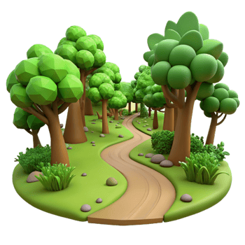 wonderful contemporary A Winding Dirt Path Through a Lush Gree exclusive png