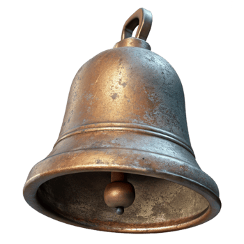 extraordinary traditional Historic Church Bell Side View Isolated exclusive png