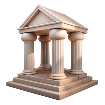 stunning rustic Historic Courthouse Columns and Steps Isolated authentic png