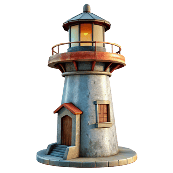 extraordinary minimalist Historic Lighthouse Dramatic Lighting premium png