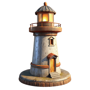 impressive artistic Historic Lighthouse Dramatic Lighting detailed png