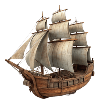 stunning creative Historic Ship Sailing Ship Silhouette high quality png