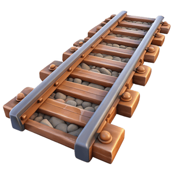 stunning modern Historic Train Tracks Perspective View premium png
