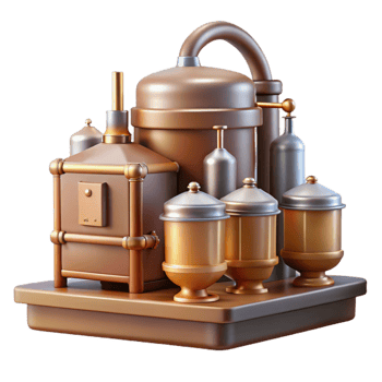 vibrant rustic Home Brewing Equipment Kit Transparent Background authentic png