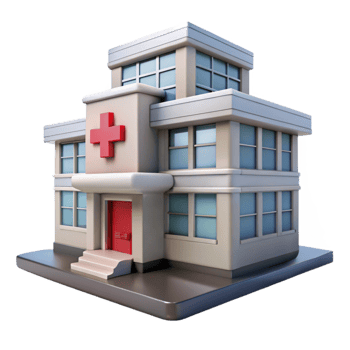 elegant creative Hospital Building Exterior Daytime Cutout professional png