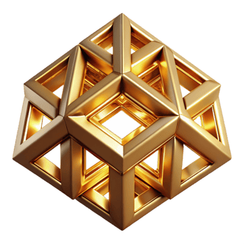 stunning creative Golden Interlocking Geometric Shapes For genuine png