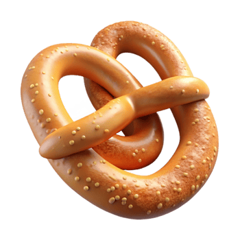 magnificent classic Hot Pretzel with Salt Soft and Chewy Transparent Background png
