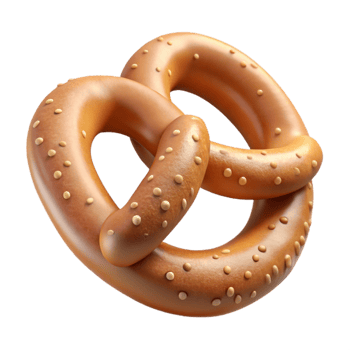 stunning traditional Hot Pretzel with Salt Soft and Chewy Transparent Background professional png