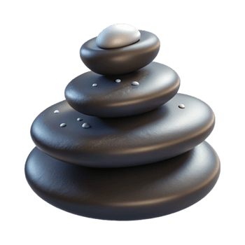 stunning artistic Hot Stone Massage Smooth Stones Transparent Background exclusive png