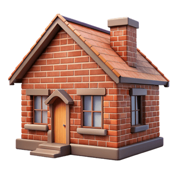 wonderful classic House Exterior Brick Facade Isolated high resolution png