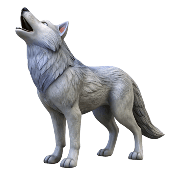 impressive classic Howling Wolf Cutout Transparent Background genuine png