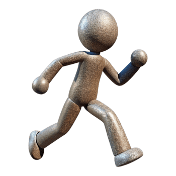 dramatic abstract Human Figure Stickman Pose Running Transparent Background authentic png