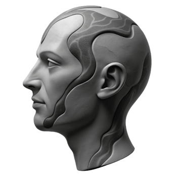 magnificent vintage Human Head Profile Grey Scale Cutout exclusive png