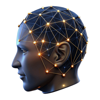 dramatic rustic Human Head with Glowing Light Isolated Element png