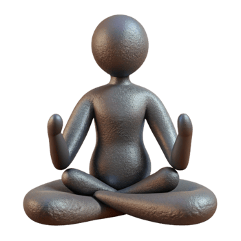stunning classic Human Silhouette Meditation Pose Lotus Position Isolated detailed png