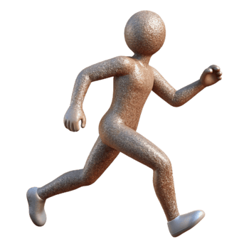 beautiful abstract Human Silhouette Running Side View Isolated high quality png