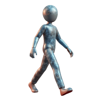wonderful abstract Human Silhouette Walking Forward Transparent Background high resolution png