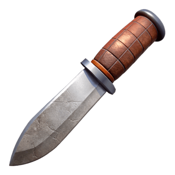 serene modern Hunting Knife with Sheath Cutout genuine png